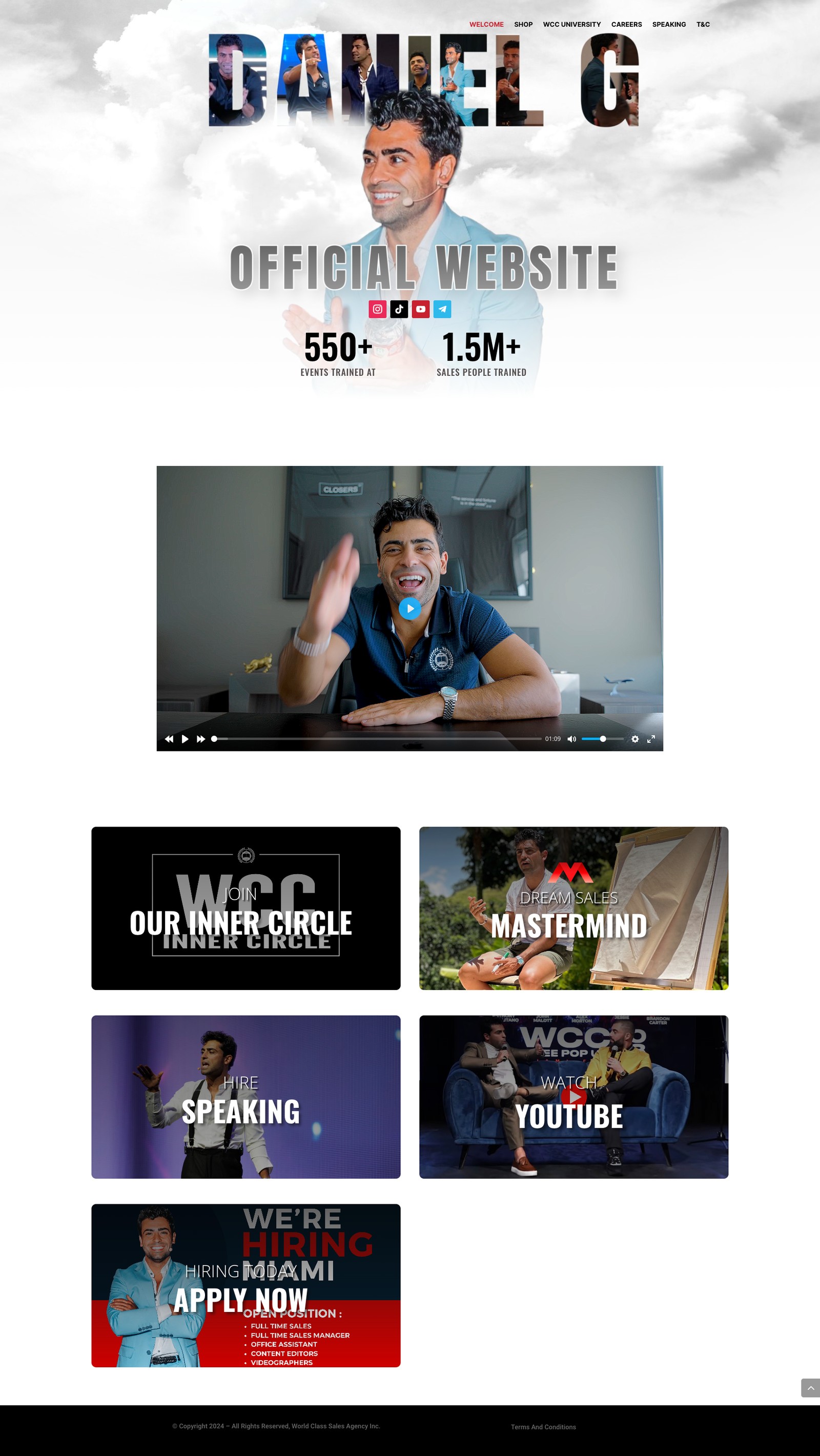 Daniel G official website preview