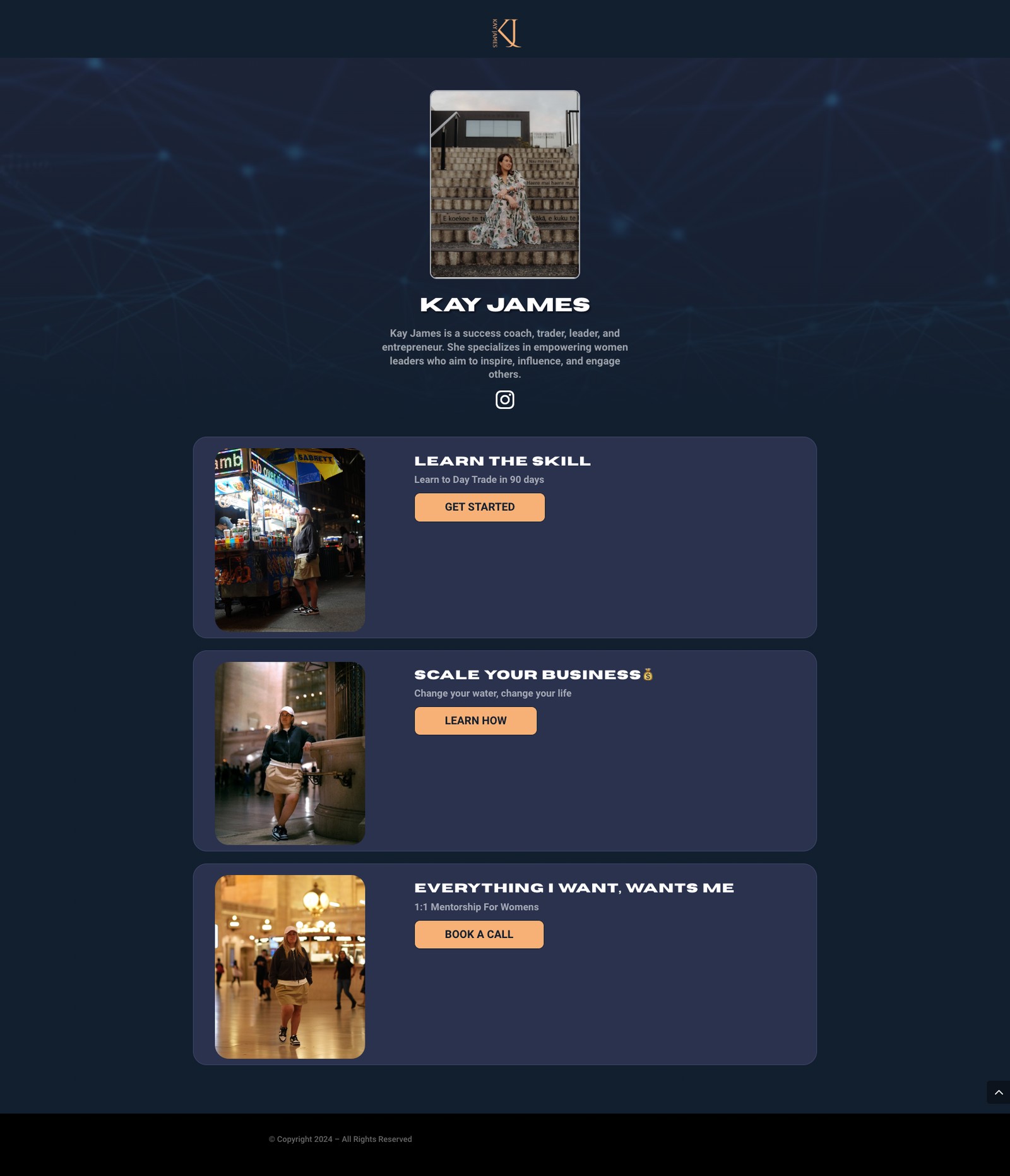 Kay James coaching website preview